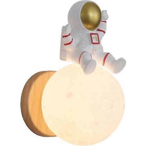 Kreative Astronauten-Wandleuchte, 3D-gedruckter Lampenschirm, LED-Lampe, Nachttischlampe fürs Kinderzimmer, Astronauten-Wandleuchte C (1/5)