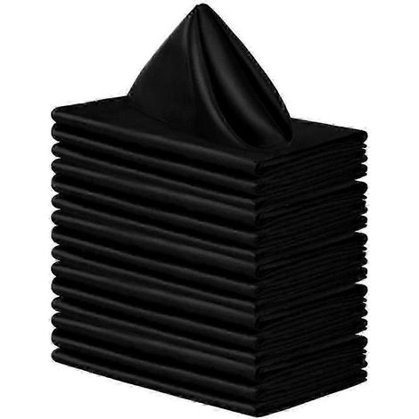 Lot de 16 serviettes carrées en satin, napperons de table en soie brillante, tissu doux et lisse pour banquet de mariage (1/5)