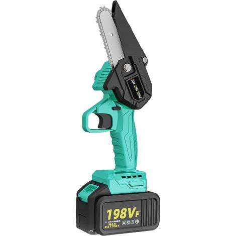 Mini-Kettensäge, 6-Zoll-Akku-Elektrokettensäge mit Ladegerät und 1 21-V-1500-mAh-Akku, für Gartenarbeit, Beschneiden, Holzschneiden