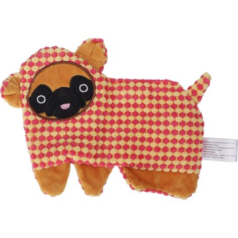 Plüschiges Kauspielzeug für Hunde, sicher für die Backenzähne, lindert Angstzustände und fördert die Zahnpflege. Für die meisten Hunde geeignet. Farbe: Orange. (1/5)
