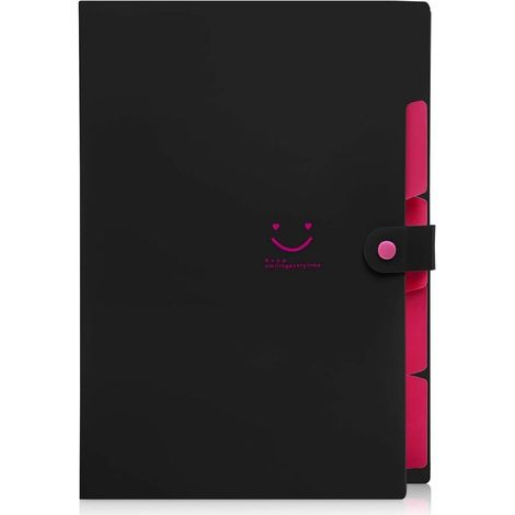 Organizzatore di documenti - Cartelle eleganti per documenti A4 - Organizzatore di documenti con 5 scomparti - Cartella espandibile con chiusura a fibbia - Adatto per uffici domestici - 32,5 cm 24 1 (1/5)