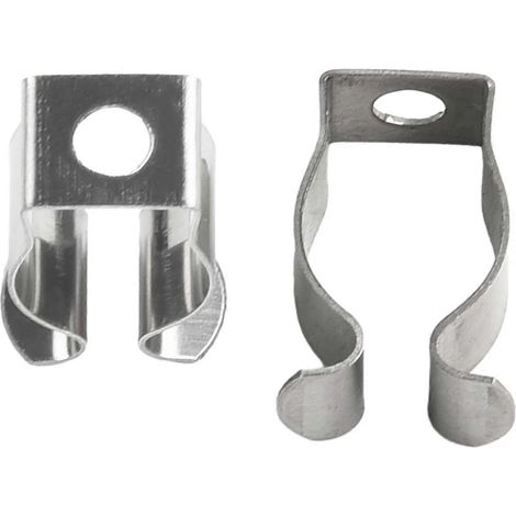 Lot de 10 pinces à ressort à base étroite pour outils, robustes, pour tubes, balais, brosses, râteaux, supports de rangement. (1/5)