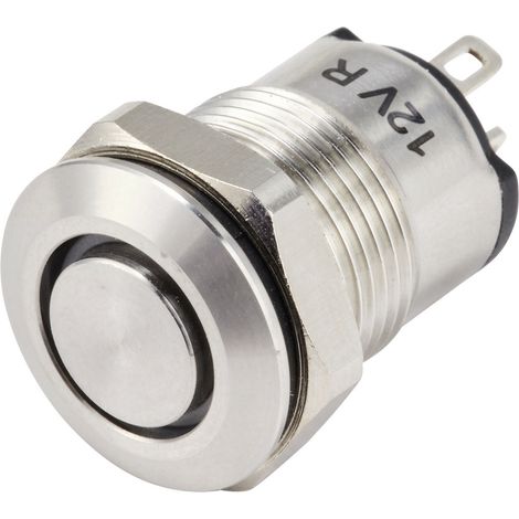 TRU COMPONENTS TC-14378476 Druckschalter 36 V/AC, 36 V/DC 2 A 1 x Aus/Ein rastend Gelb (Ø x L) 14 m (1/3)