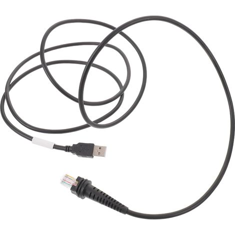 Câble USB pour Scanner de Codes-Barres, câble de données USB Noir 2 mètres, Cordon de du Lecteur de Codes-Barres, synchronisation Stable, pour POS et Warehouse (1/5)