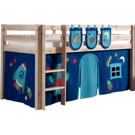 Pack - Lit Enfant, Tente & 3 Pochettes "Pino Astronaute II" Naturel (1/4)