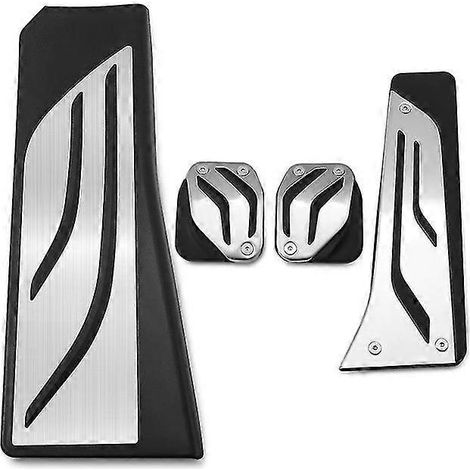 Sans perçage pour BMW X3 F25 2011-2017 et X4 F26 2014-2017 : pédales de frein, d'embrayage et repose-pied (essence, embrayage, etc.) - Kit complet de 4 pédales (conduite à gauche, boîte manuelle). (1/5)