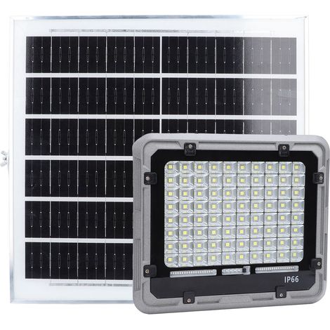 Projecteur solaire LED extérieur 300W, 80 LED, batterie 10000mAh, étanche IP65, lampe de sécurité pour cabanon E300 (1/5)