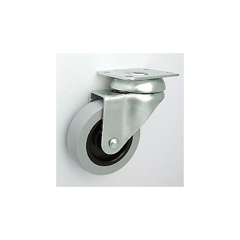 Rueda para muebles de plástico + goma, carcasa giratoria de 60 mm M62T - KL060 SKR G