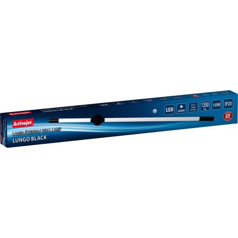 Lampada da parete a LED nera Activejet AJE-LUNGO (1/2)