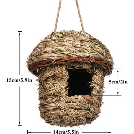 Cage à oiseaux artisanale et créative pour la décoration de jardin, nichoir, style champêtre, nichoir écologique (1/2)