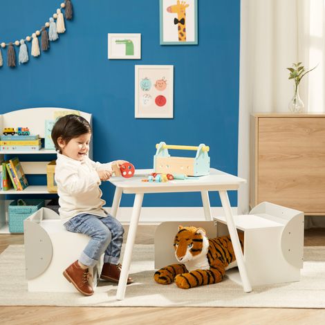 Teamson Kids - Biskaya Ziegeltisch & Stühle Kindermöbel - Grau (1/5)