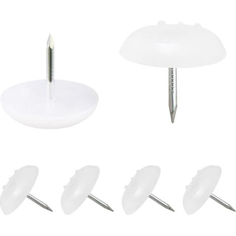 16 pezzi di feltrini antiscivolo per gambe di sedie, mobili e pavimenti, per la protezione di mobili fissati con chiodi, spessore 18 mm (1/5)