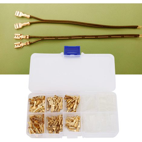 180 connecteurs de câble électrique à ressort avec insert doré et couvercle isolant durable (jeu de 180 connecteurs de borne) (1/5)