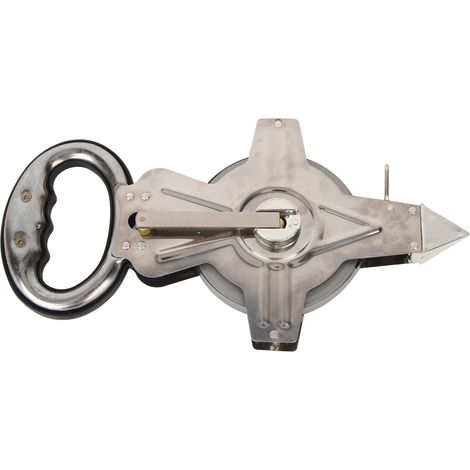 Mètre ruban rétractable en acier inoxydable de 50 m, outil de topographie métrique pour la construction (1/5)