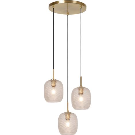 Lampe suspendue élégante Alicent Or 3 lumières - 03450/03/02 (1/2)