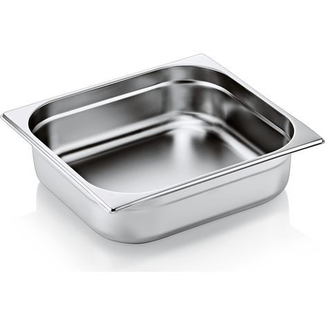 Bac GN 2/3 en Acier au nickel-chrome 8,5 L H 100 mm - Was Germany