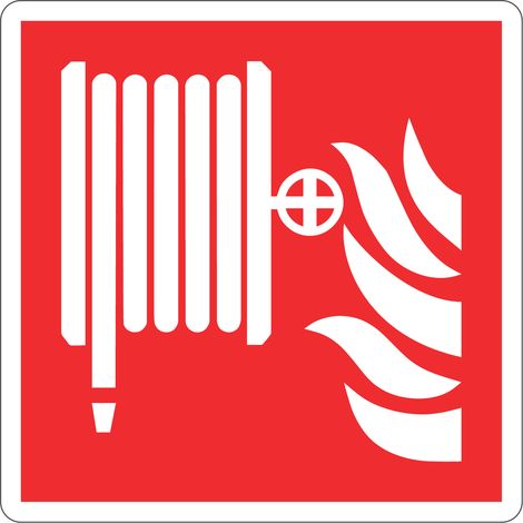 Panneau robinet d’incendie armé RIA ISO 7010 F002 - Materiel: Aluminum - Taille: 250x250mm