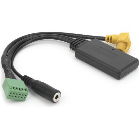 Adaptateur Bluetooth AUX 12 broches pour voiture avec câble audio multimédia et microphone pour une utilisation mains libres, compatible avec MMI 3G / Q5 / A4L / A6L / Q7 / A5 / S5 (1/5)