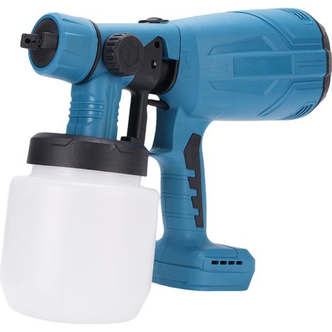 Pistolet à peinture sans fil portatif, moteur en cuivre, 6 buses, 3 modes de pulvérisation, 3 réglages de débit, compatible avec la batterie Makita Star (batterie non incluse), 6 buses (1/5)