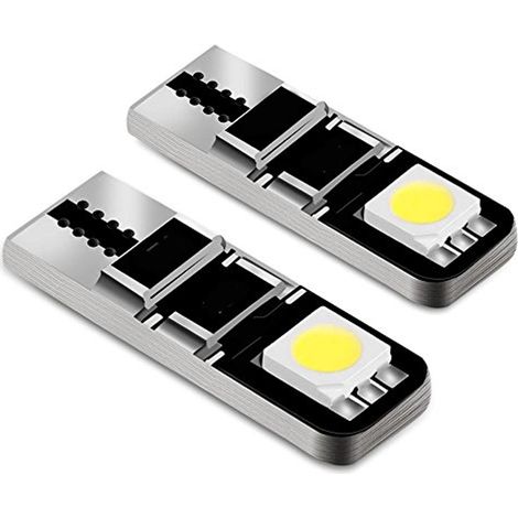Coppia lampadine auto canbus 2 led smd t10 luce fredda interni auto 12V CA-02703 (1/5)