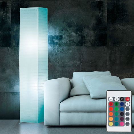 Steh Leuchte Wohn Zimmer Fernbedienung Decken Fluter Lampe dimmbar im Set inkl. RGB LED Leuchtmittel