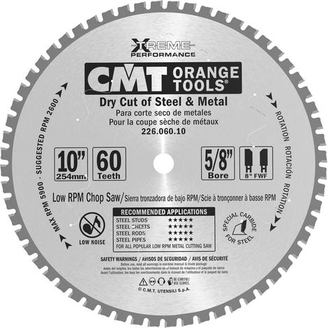 226.060.10 SIERRA CIRCULAR PARA METALES 254X2.2X15.87  Z=60 FWF 8° (1/3)