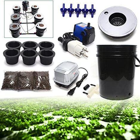 20L Wasserkultursystem-Kit Indoor Bodenlose Gemüseanbau Aquakultur Tropfenbewässerung Wachstumssystem-Kit Praktische Pflanzen Gemüse Kräuter Salate Dekorpflanzen