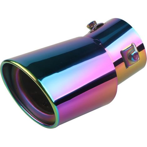(Exclusivité Asie du Sud-Est) Accessoires de modification pour voiture : pot d'échappement, silencieux, conduit de fumée, modification de tuyau d'échappement, style incurvé coloré (1/5)