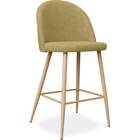 Taburete Tapizado en Tela - Diseño Escandinavo - 66cm - Evelyne