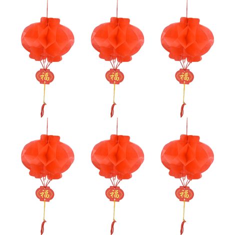 de 20 lanternes décoratives chinoises en papier rouge de 15