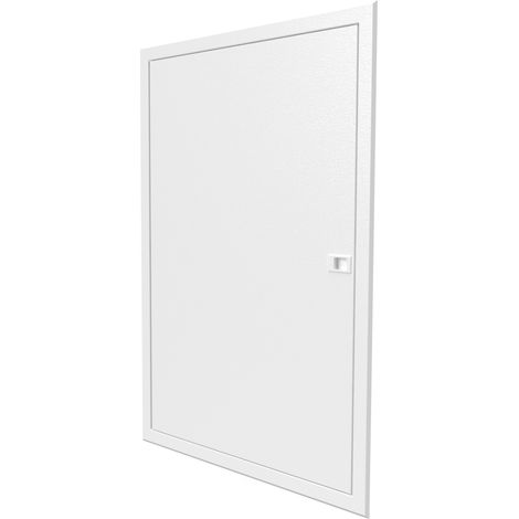 Porte en blanc pour bac encastré 2x13 modules - Finition affleurante - H. hors-tout 830 mm