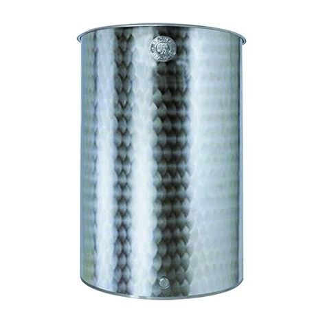 Botte Per Alimenti Lt 110 -  46 - H69 - 1/2' - Con Tappo - In Acciaio Inox 18/10