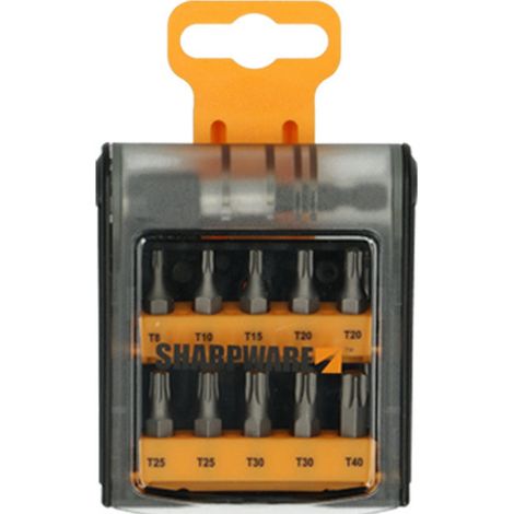 Assortiment de 10 Embout TX + 1 Porte Embout-1 pièce (1/2)