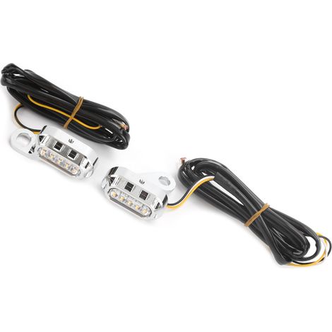 Clignotants LED Moto 2 Pièces Feux de Signalisation Lentille Transparente Coque Argentée pour XL 48 72 1200 883 2004-2020 (1/5)