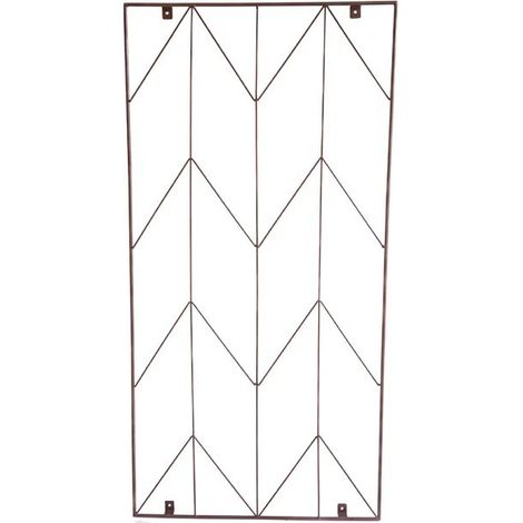 Outdoor Herringbone Trellis - Mild Steel - L120 x W3 x H60 cm - Bronze