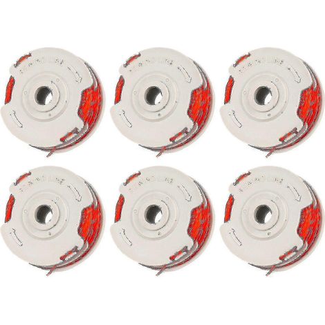 Lot de 6 bobines de fil de rechange Fly021 pour coupe-bordures Flymo (1/4)