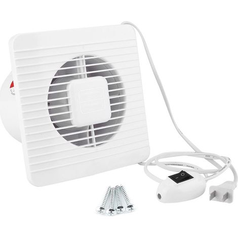 Ventilateur mural 100mm pour cuisine et salle de bain, 220V avec prise européenne (1/5)