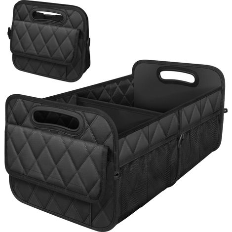 Organisateur de Coffre de Voiture Pliable Multi-Compartiments Noir (1/5)