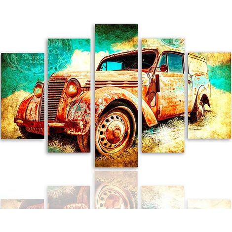 Tableau une voiture de type rouille - 250 x 120 cm (1/5)