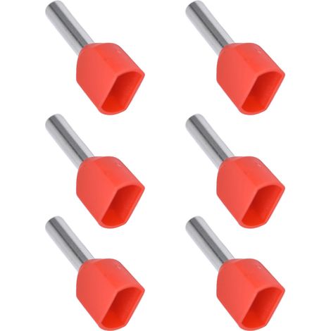 Lot de 100 connecteurs à sertir en PVC avec tube en cuivre isolé, adaptés aux câbles 2x18AWG TE1008 (1/5)