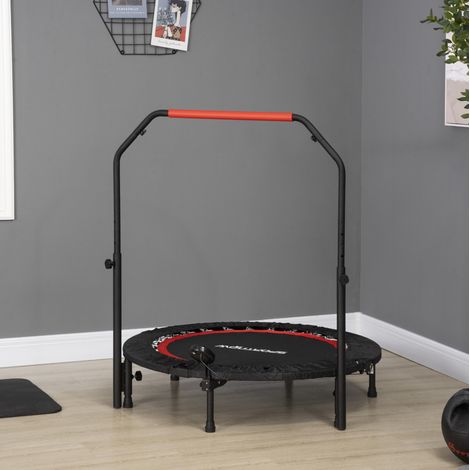 Fitness-Mini-Trampolin 102 cm mit verstellbarem Griff und LCD-Monitor, schwarz OKMYHOME (1/5)