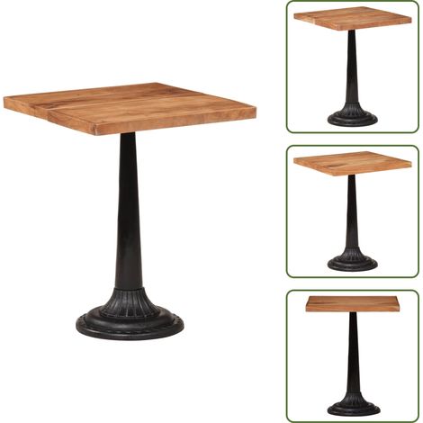 vidaXL Bistrotisch 60x60x76 cm Akazie Massivholz (1/5)