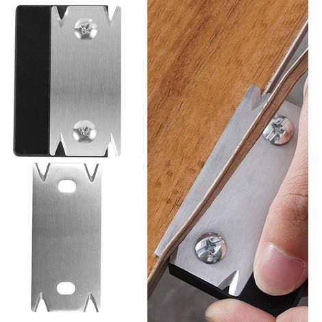 Coupe-Bordure pour le Travail du Bois, Coupe-Bordure Manuel Portable, Plaqueuse de Chants en Placage, Coupe-Bande de Chant Manuel avec 1 Lame de Rechange pour Bois PVC ABS Mélamine (1/5)
