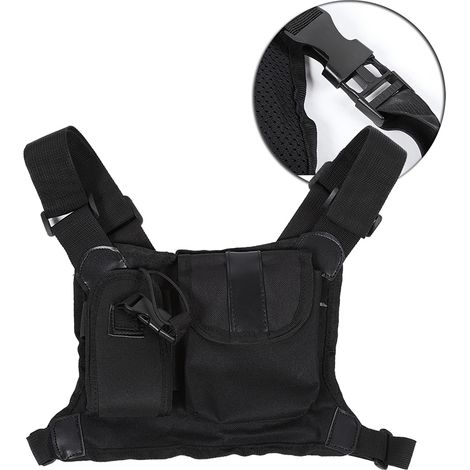 Étui de transport pour talkie-walkie, sac à dos avec poche poitrine, accessoire de communication portable