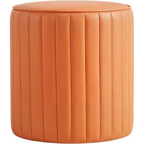 Tabouret citrouille décoration Halloween - 36x36x40cm - Design fantaisie - Confort et soutien - Compact et léger - Polyvalent,Orange (1/5)
