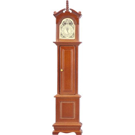 Horloge Grand-Père Miniature en Bois pour Maison de Poupée 1/12 - Accessoire Modèle Meuble (1/5)