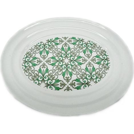 Piatto Vassoio Decorativo in Ceramica Ovale Decoro Agadir 39 x 29,5 cm (1/2)