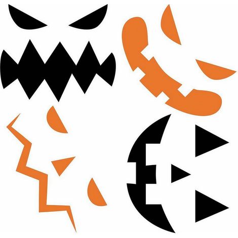 Stickers Muraux Halloween Visages de Citrouilles Phosphorescent (1/5)