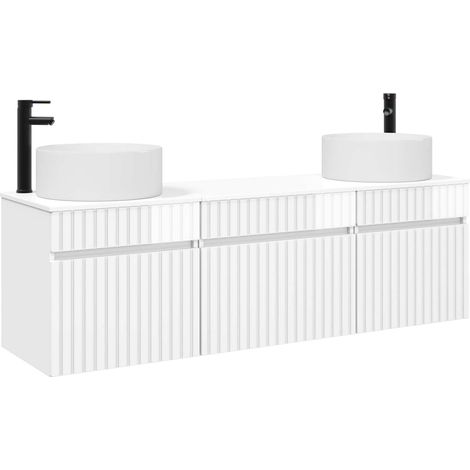 Bathroom Cabinet Set 3 pcs High Gloss White 49 x 44.5 x 65.5 cm vidaXL (1/5)