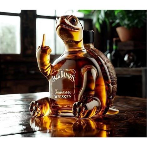 Carafe À Whisky, Verre À Whisky Personnalisé, Le Corps de La Bouteille Est : Canard, Tortue, Aigle, Bouledogue et Autres Animaux (1/4)